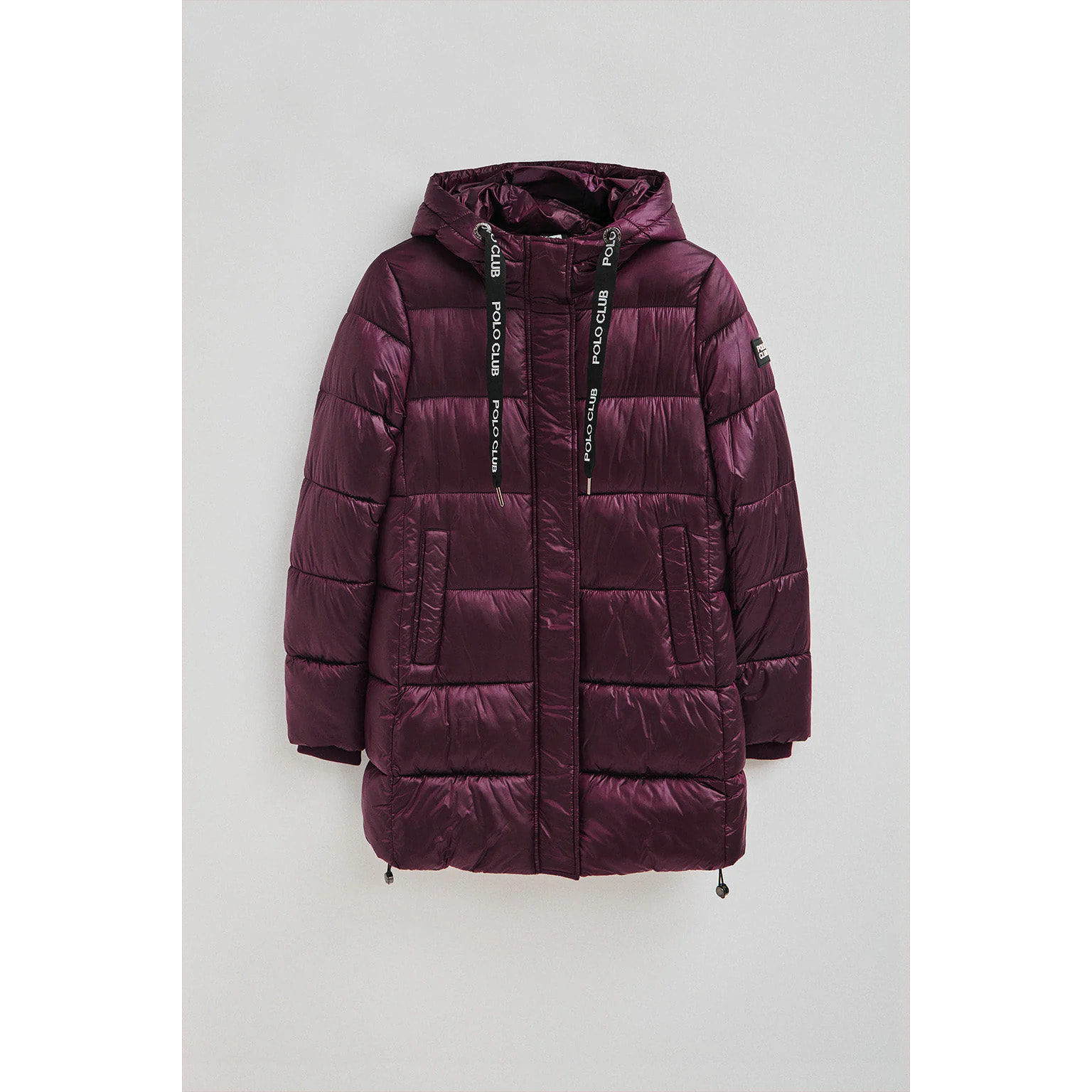 Giaccone Silvon Coat granata con logo Polo Club