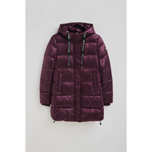 Giaccone Silvon Coat granata con logo Polo Club