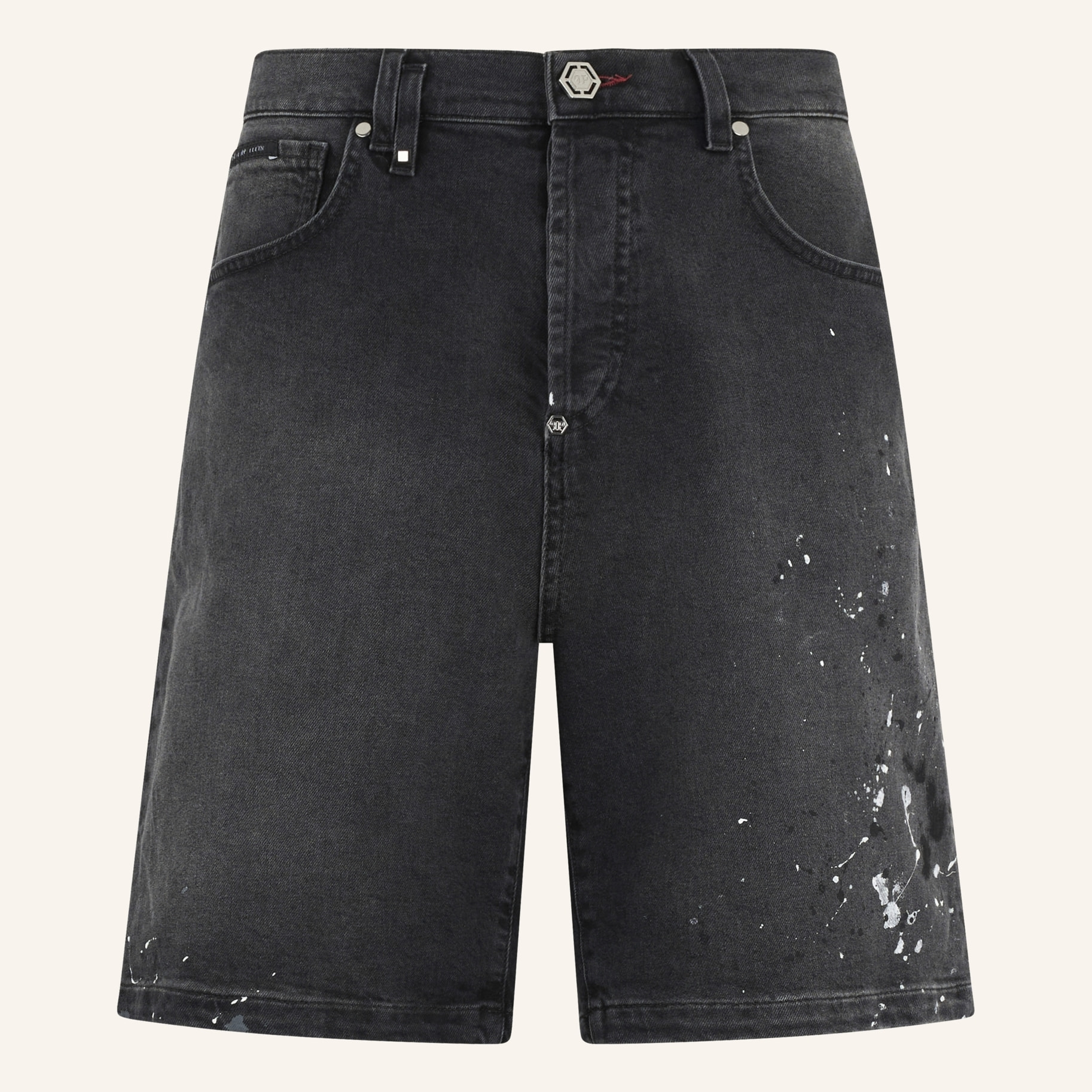 PHILIPP PLEIN Denim Shorts Paint