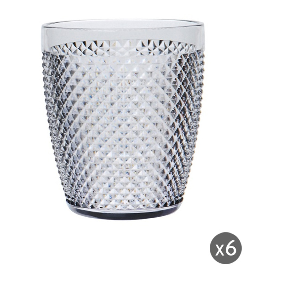 Set de 6 verres Excelsa – Diamond, plastique transparent 40 cl