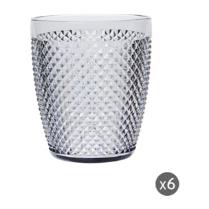 Set de 6 verres Excelsa – Diamond, plastique transparent 40 cl