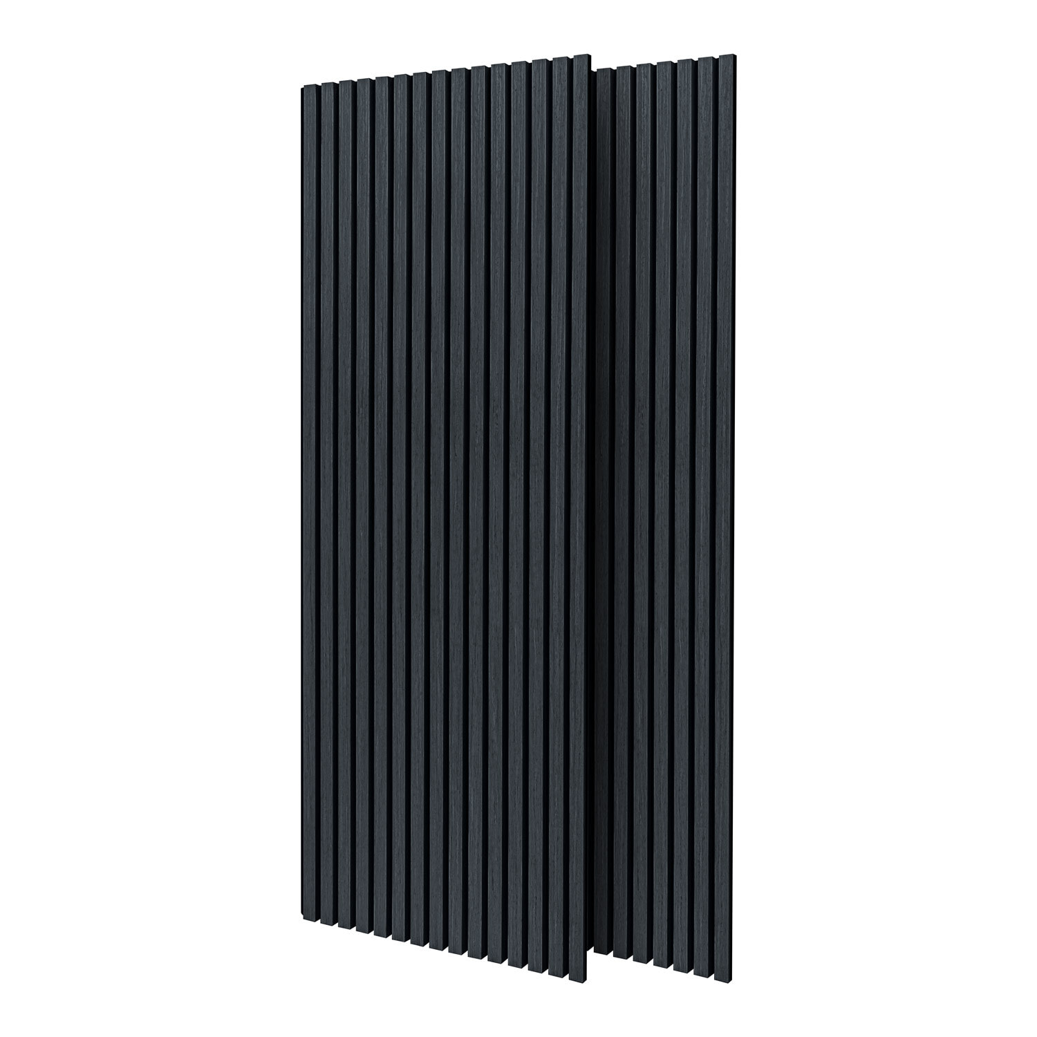 Mozart - Set di 2 pannelli fonoassorbenti decorativi in legno 235x60 cm, nero