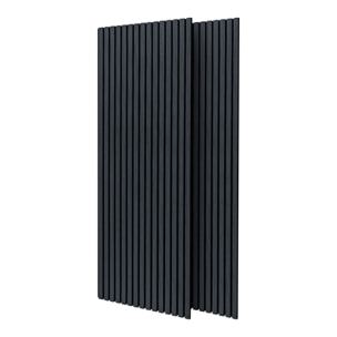 Mozart - Set di 2 pannelli fonoassorbenti decorativi in legno 235x60 cm, nero