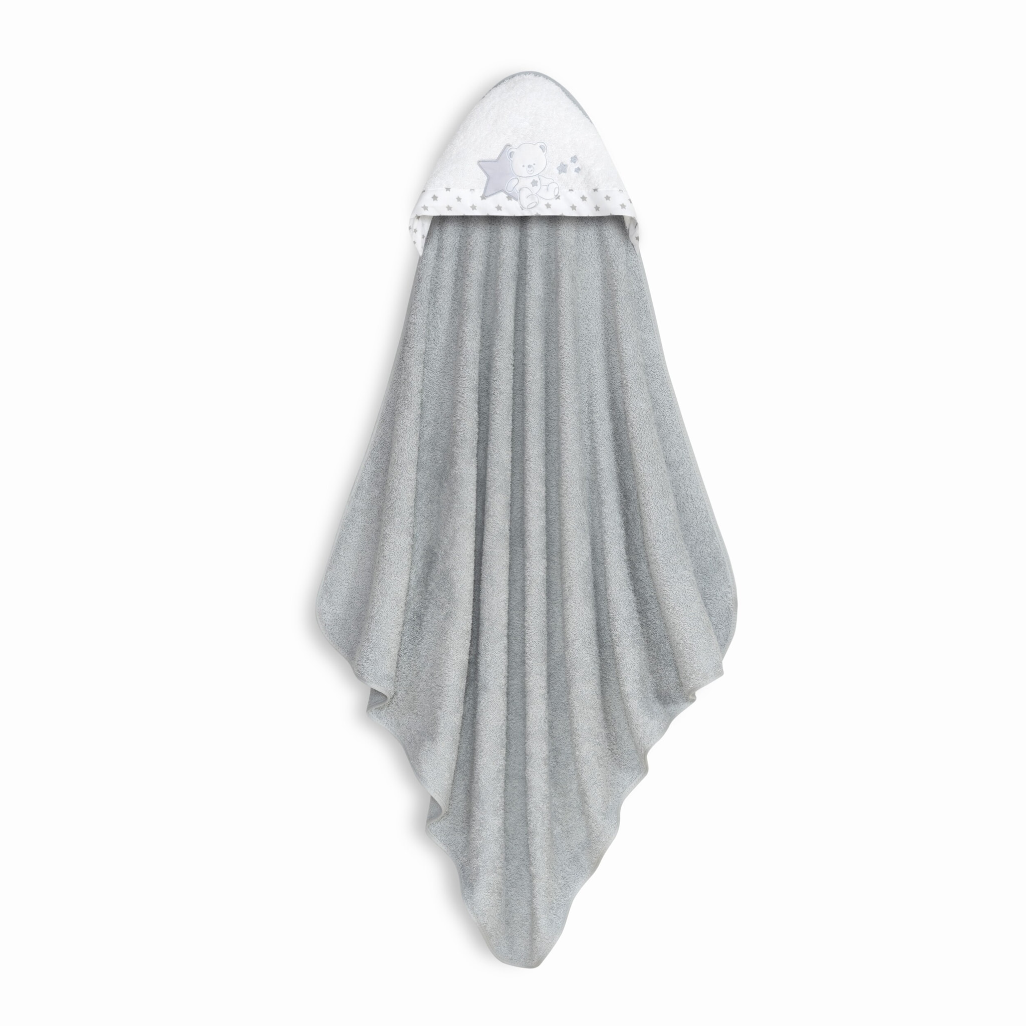 Capa Baño 1X1 Mod Osito Sentado Estrella+ Gorro Gris