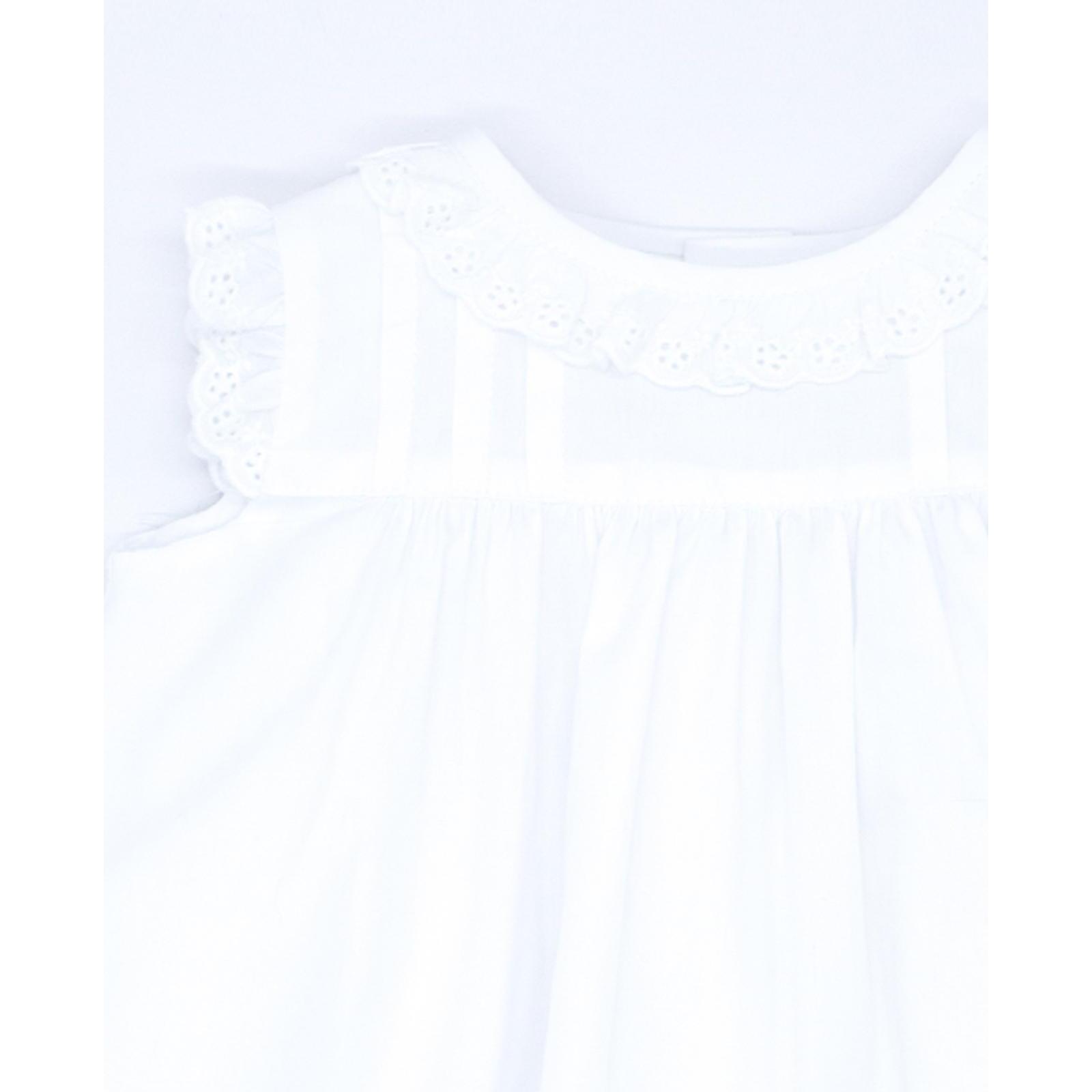 Vestido tira bordada popelín blanco