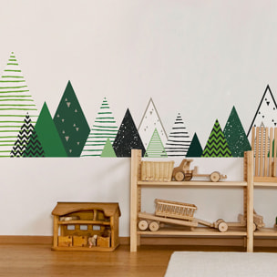 Stickers muraux enfants - Décoration chambre bébé - Autocollant Sticker mural géant enfant montagnes scandinaves DARKA