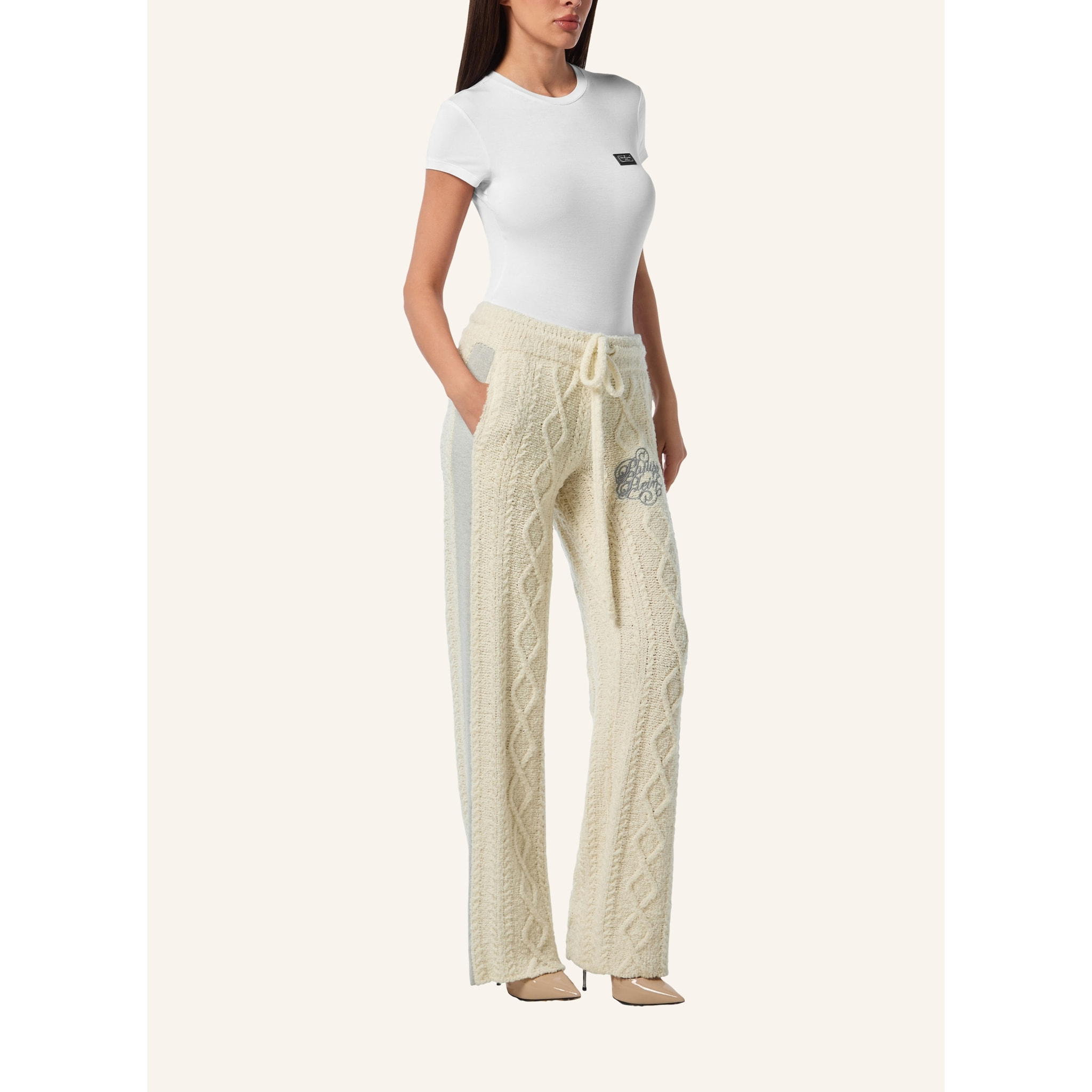 PHILIPP PLEIN Pantalones de jogging de punto SIGNATURE