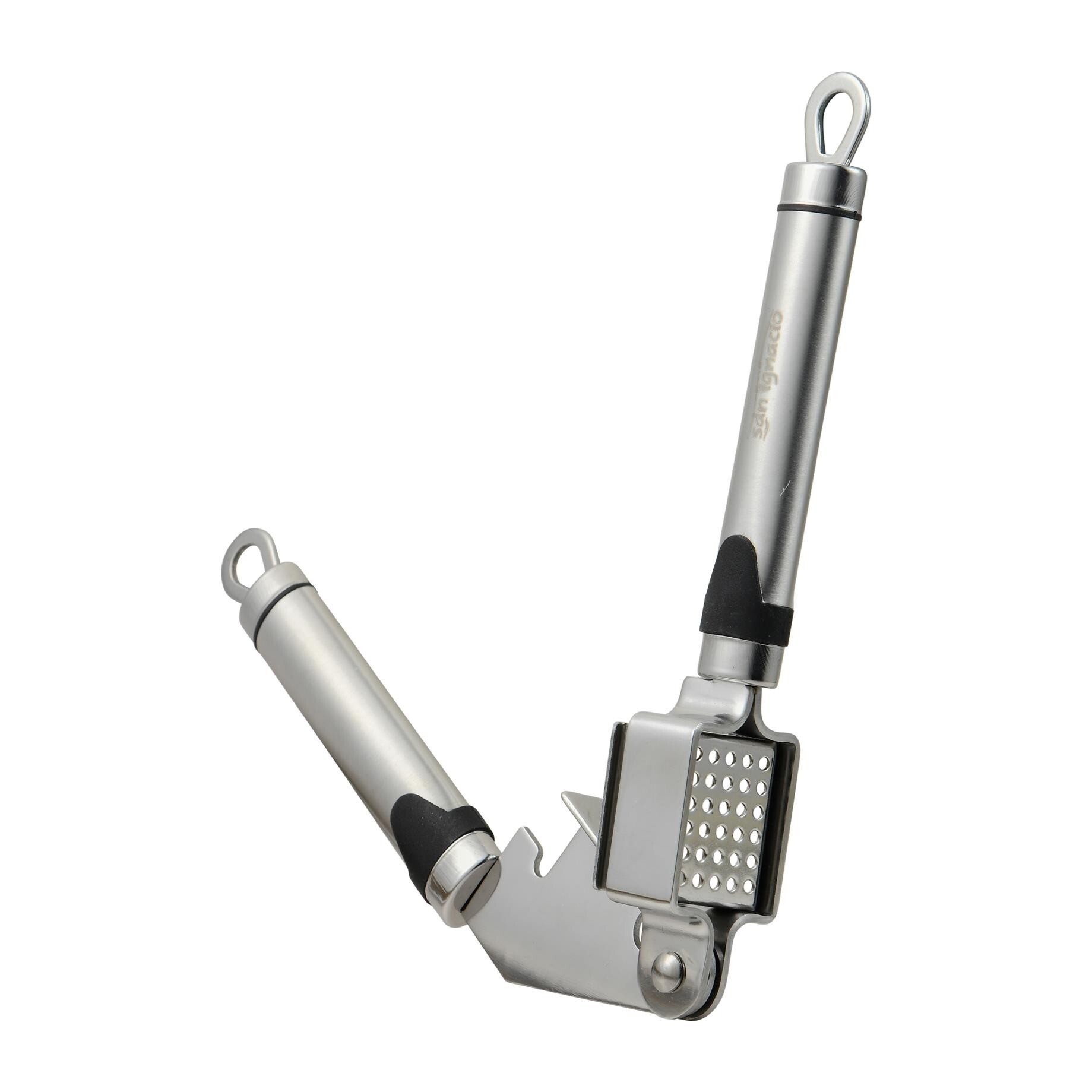 Prensador de ajos 19x5 cm acero inoxidable, triturador manual resistente expert san ignacio