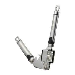 Prensador de ajos 19x5 cm acero inoxidable, triturador manual resistente expert san ignacio