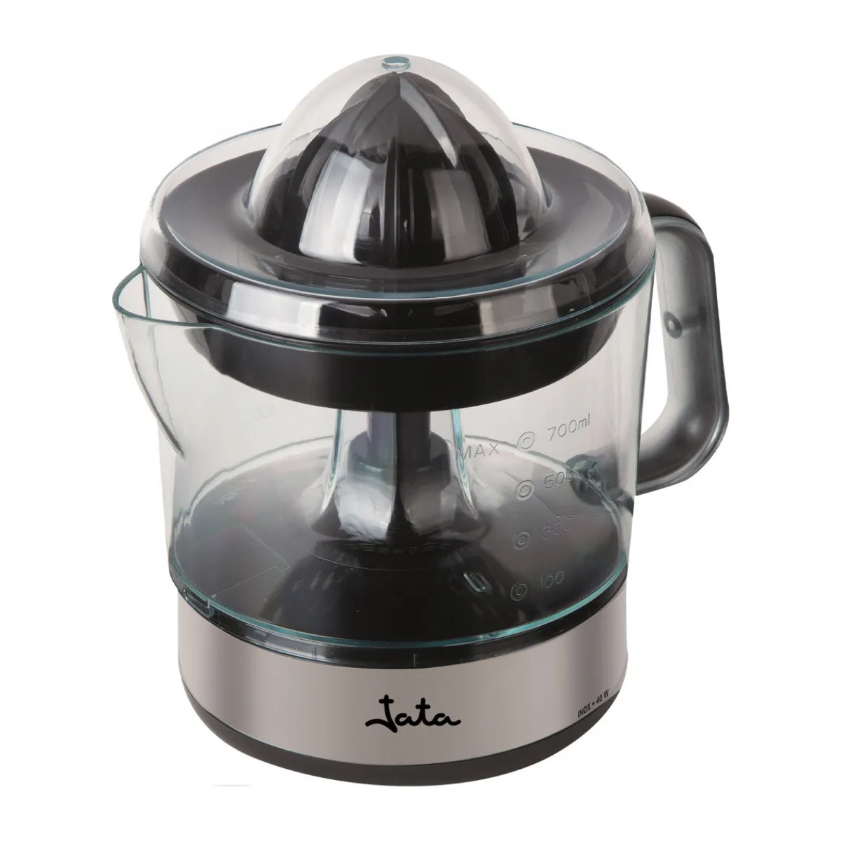 Exprimidor de naranjas eléctrico EX421 con jarra de 700 ml. Lleva 2 conos. Rotación bidireccional