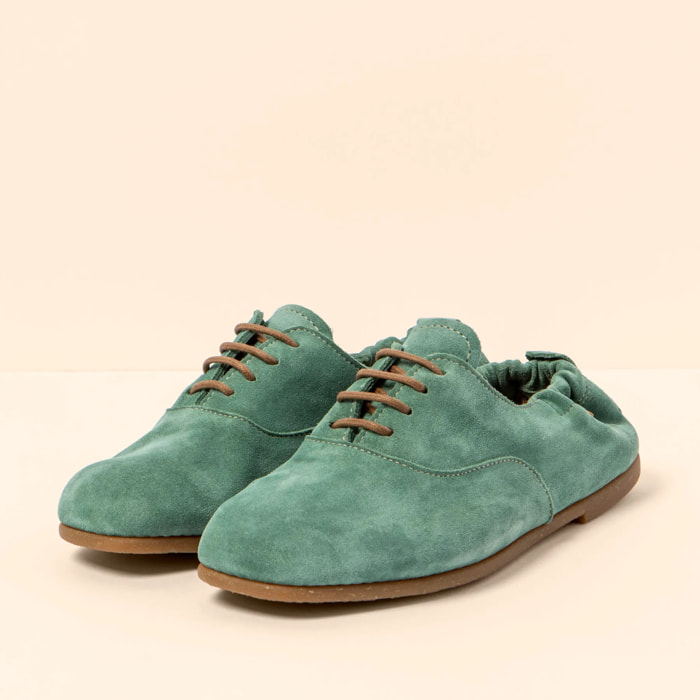 Zapatos N5537 SILK SUEDE JADE / CROCHÉ color Jade