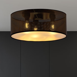 Lampada a sospensione ASTON in acciaio nero e oro