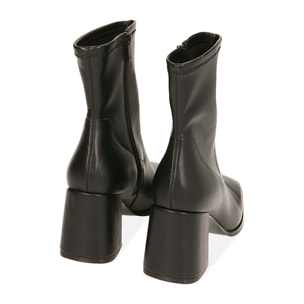 Ankle boots neri, tacco 8 cm