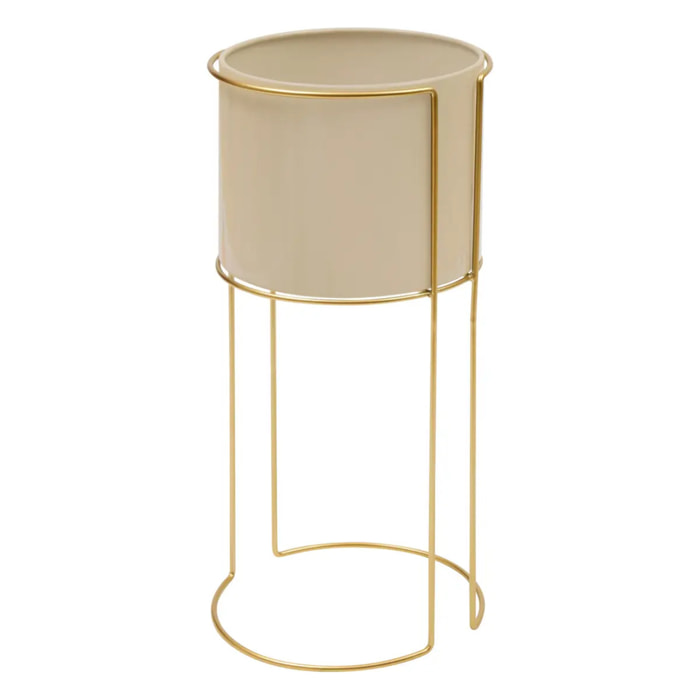 Cache-pot Zigy doré 28x28cm