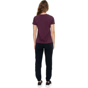 T-shirt donna a manica corta con logo strass Leone 1947 Never Without