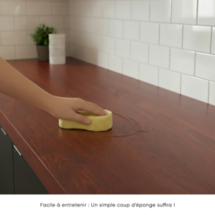 Rouleau adhésif bois noyer foncé au mètre - Autocollants Revêtement Adhésif Cuisine Meubles Salle de bain