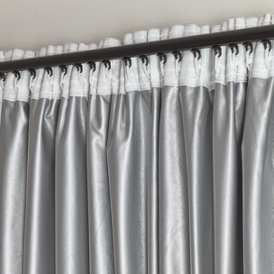 Rideau thermique accroche 3 en 1 occultant et réflecteur de chaleur - Bleu Paon