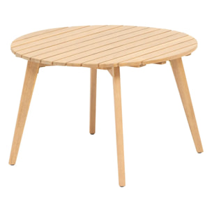 Table d'appoint de jardin ronde "Olvinia" acacia 67x40cm