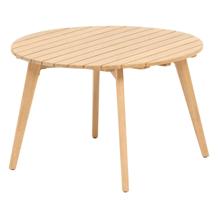 Table d'appoint de jardin ronde "Olvinia" acacia 67x40cm