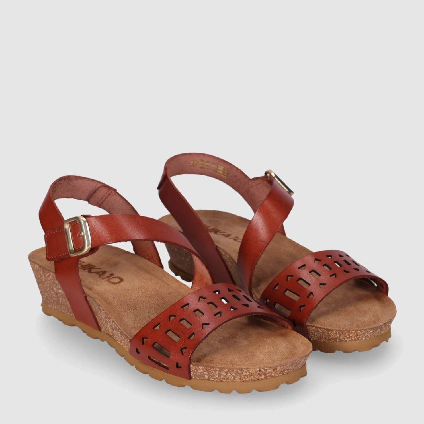 Sandalias de Piel - Cuero - Tacón: 3 cm