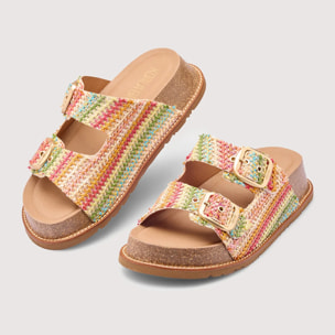 Sandalia Bio Cuña Multicolor - Delta