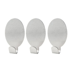Lot de 3 crochets adhésifs universels ovales Fackelmann Tecno