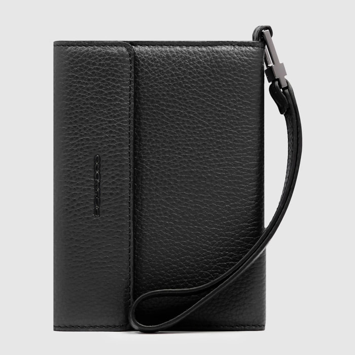 Piquadro Porta passaporto in pelle, schermato con protezione RFID