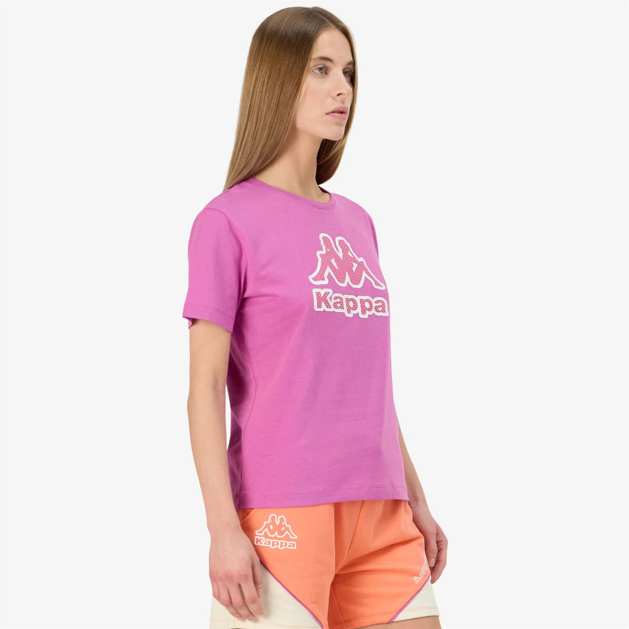 Kappa - T-Shirts & Top Donna Viola - Logo Gioco