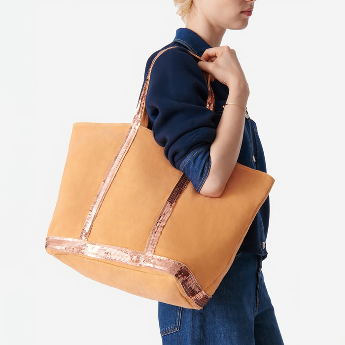 Bolso L - 100% lino - amarillo - L: 49 cm - l: 18 cm - H: 34 cm