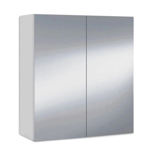 Armario camerino con espejo Blanco brillo