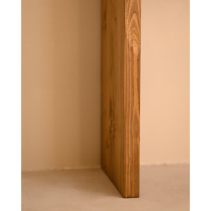 Console en bois massif ton chêne foncé 120x80cm Hauteur: 80 Longueur: 120 Largeur: 30