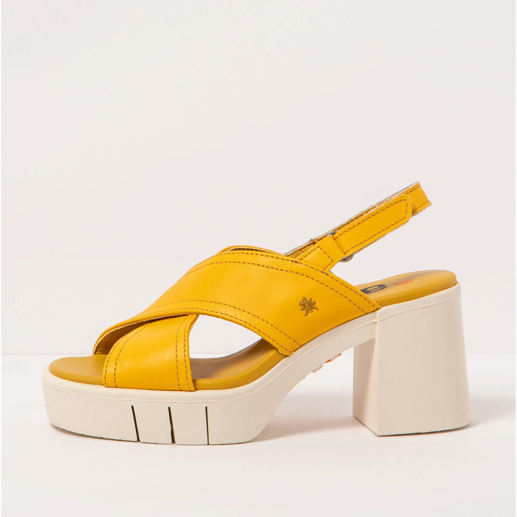 Sandalias con tacón 1990 NAPPA YELLOW / EIVISSA color Yellow