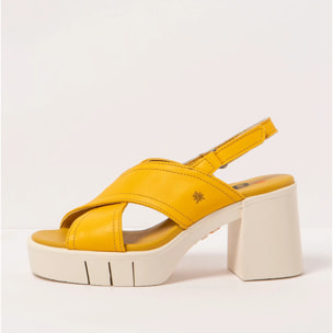 Sandalias con tacón 1990 NAPPA YELLOW / EIVISSA color Yellow