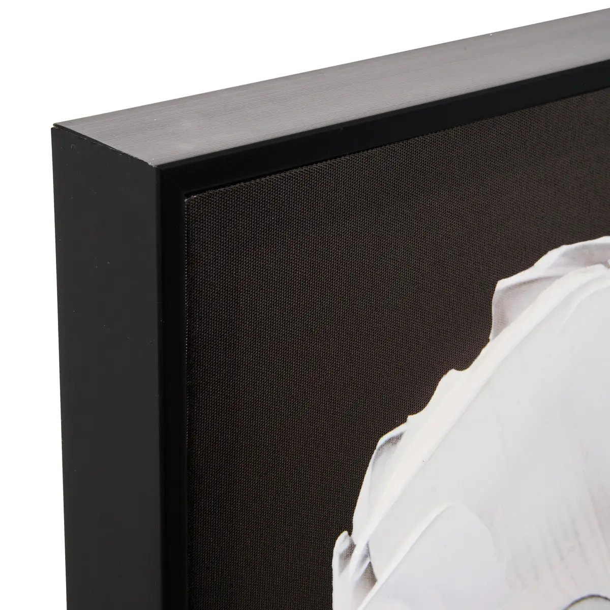 Toile peinte encadrée Mao noir et blanc 116x75cm