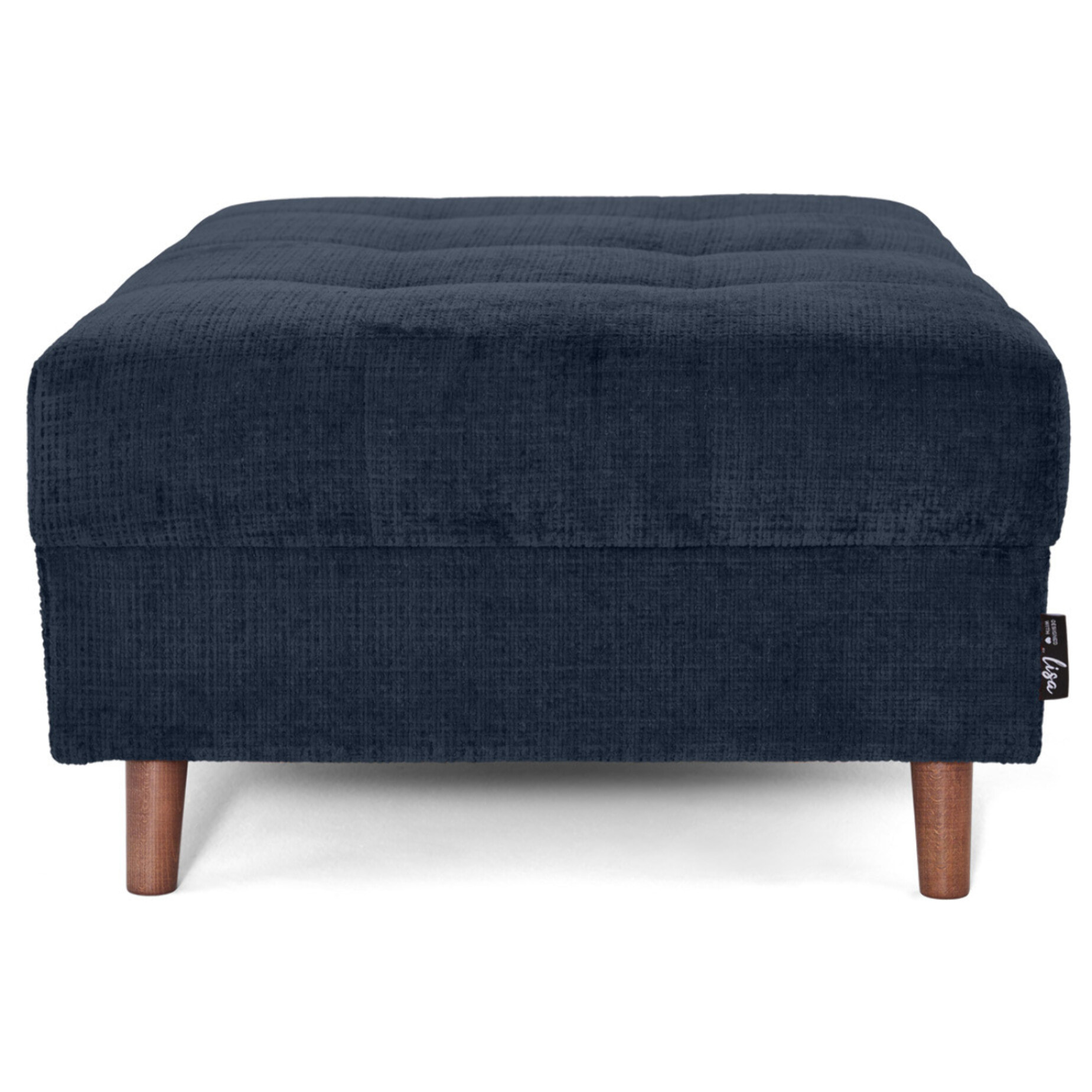 Rune - pouf en velours texturé - Bleu