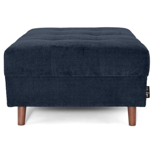 Rune - pouf en velours texturé - Bleu