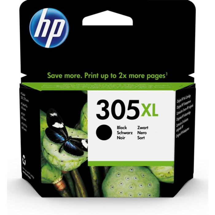 Cartouche d'encre HP Originale 305 XL Haute Capacité Noire - 3YM62AE