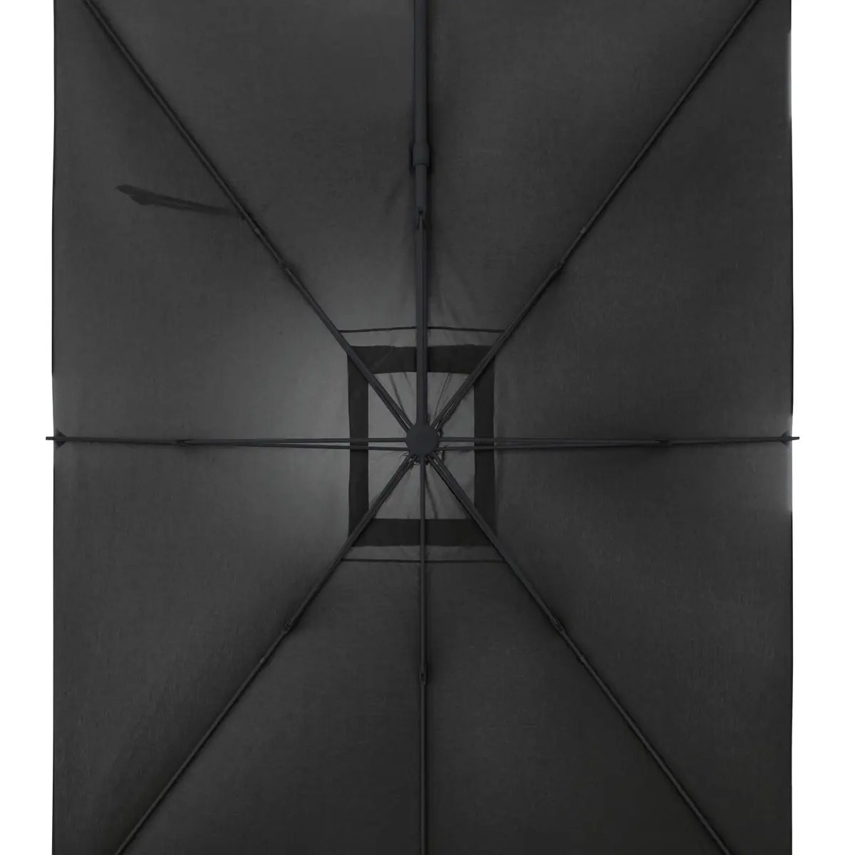 Parasol déporté rectangulaire inclinable Melhia 4x3m anthracite