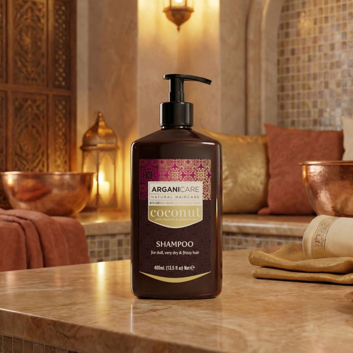 Huile de Coco - Shampooing Ultra-Nourrissant - Cheveux Ternes, Très Secs & Frisés 400 ml