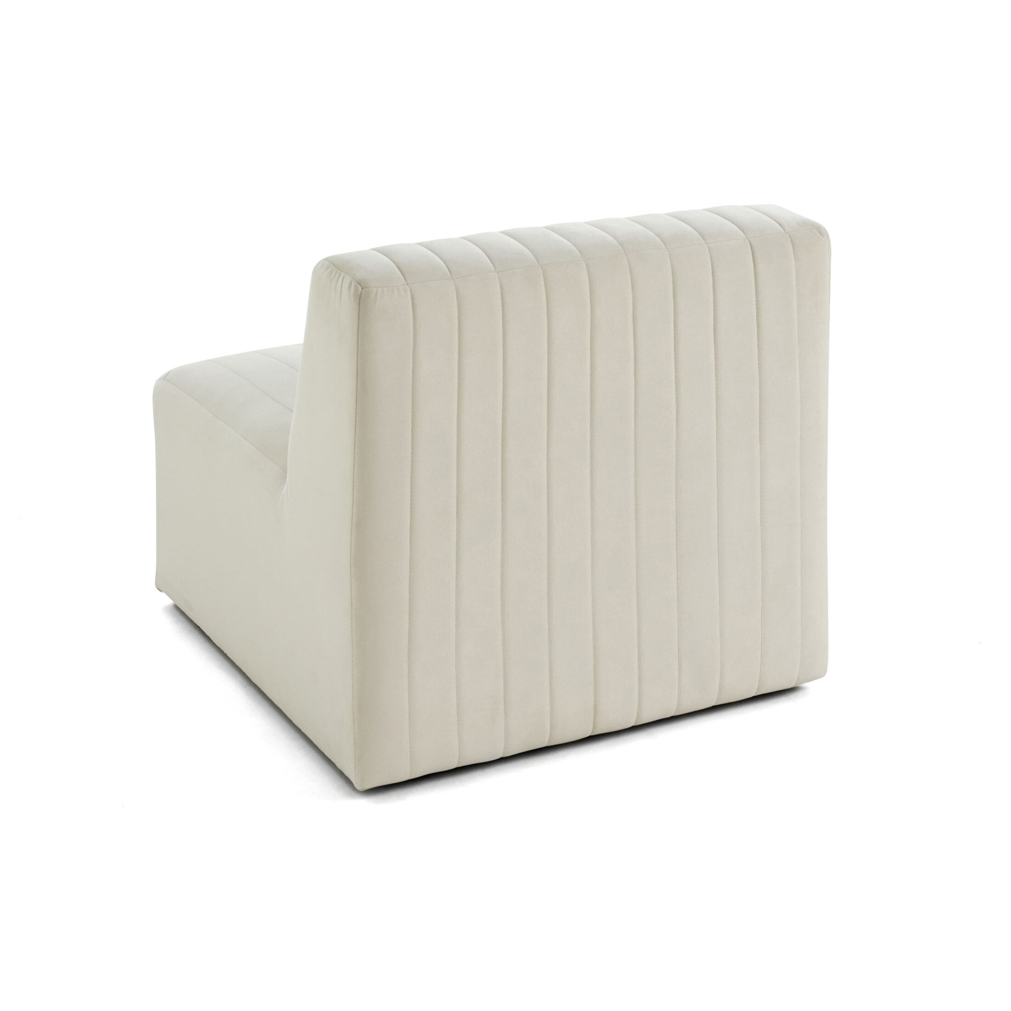 Nova - module d'assise sans accoudoirs - en velours - Beige
