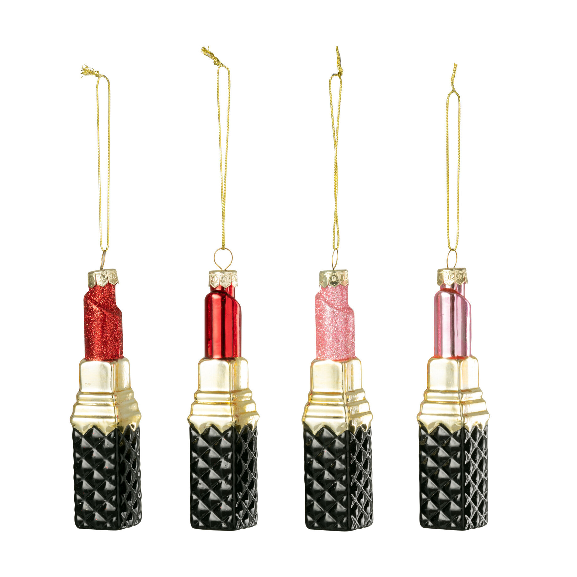 J-Line Suspension Rouge À Lèvres Verre Rouge/Rose Assortiment De 4