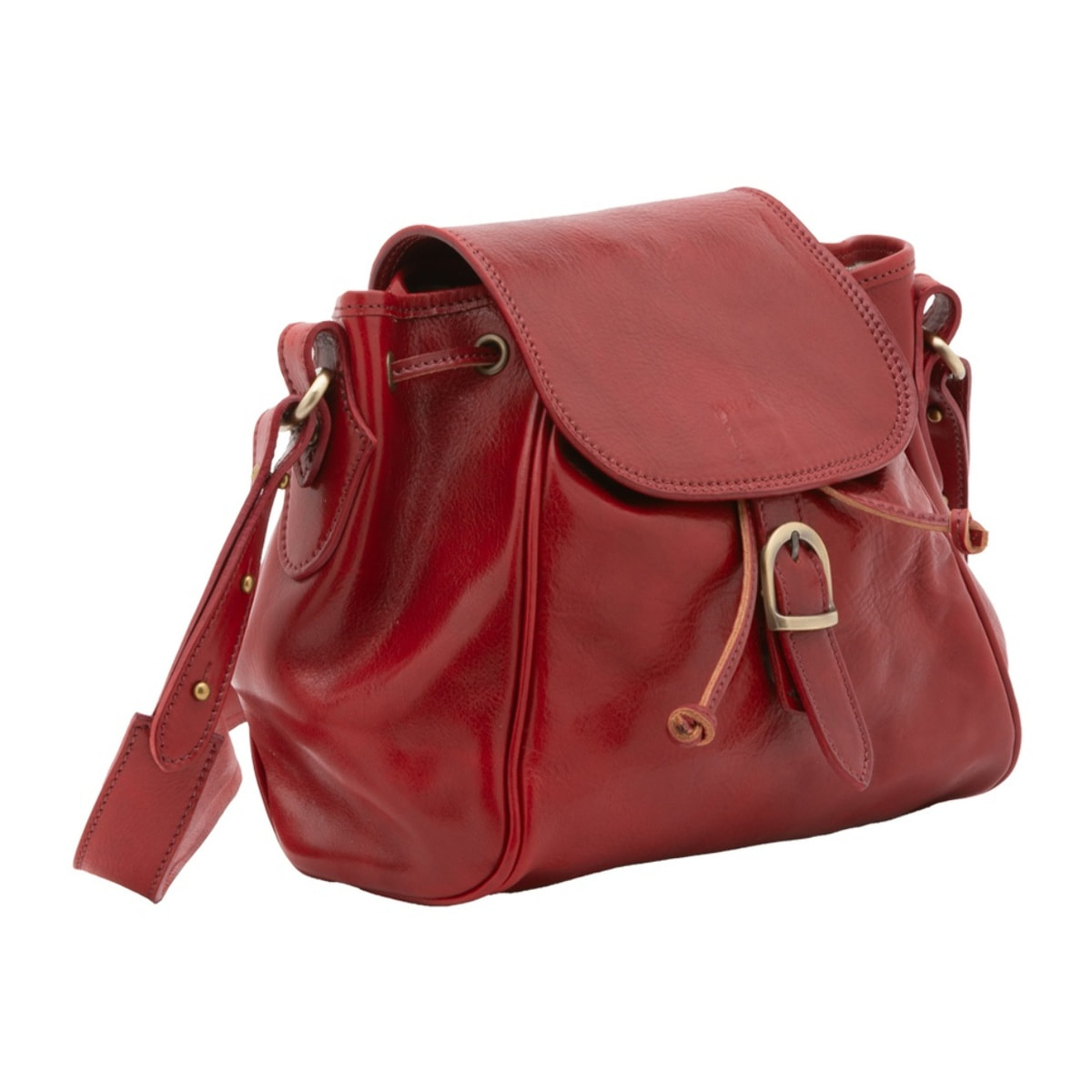 Borsa a secchiello da donna - Modello False - Vera pelle - 24.0 x 24.0 x 14.0 cm