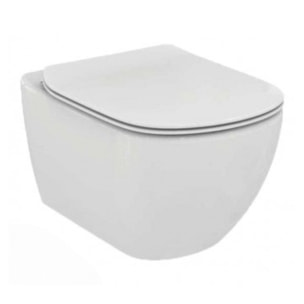 Pack WC Bati-support Geberit Duofix + Cuvette Ideal Standard Tesi Aquablade + Plaque blanche (TesiGeb3-RT)