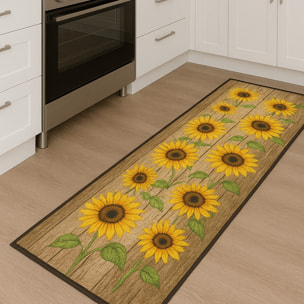 CASSESE HOME Passatoia/Tappeto Bordato in Poliestere con Retro Antiscivolo in PVC Made in Italy_Dec.94