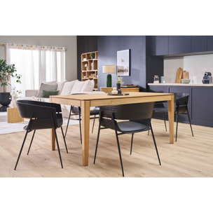 Chaises design noires (lot de 2) WESS