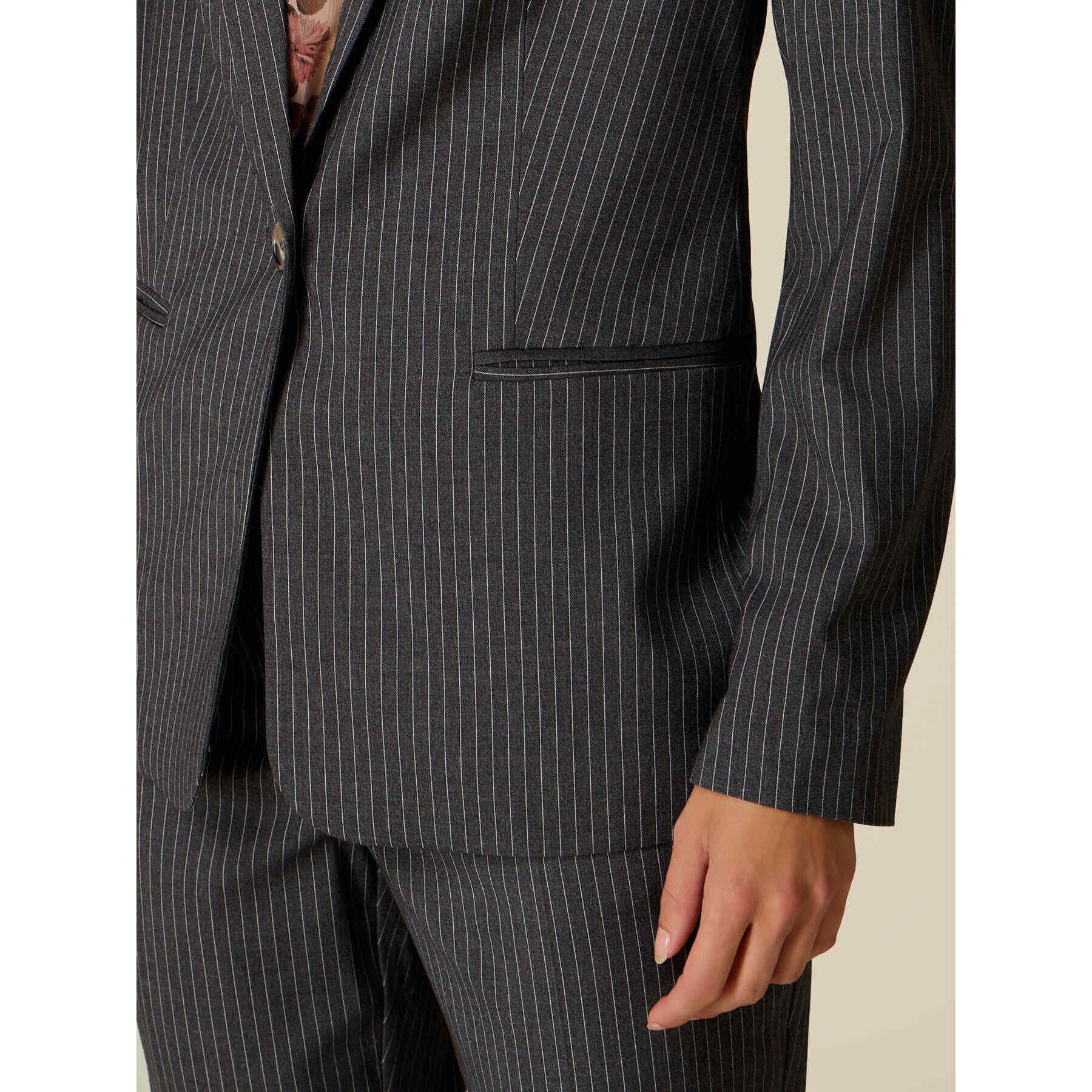 Oltre - Blazer monopetto gessato - Grigio