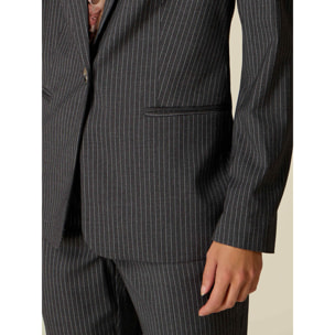 Oltre - Blazer monopetto gessato - Grigio