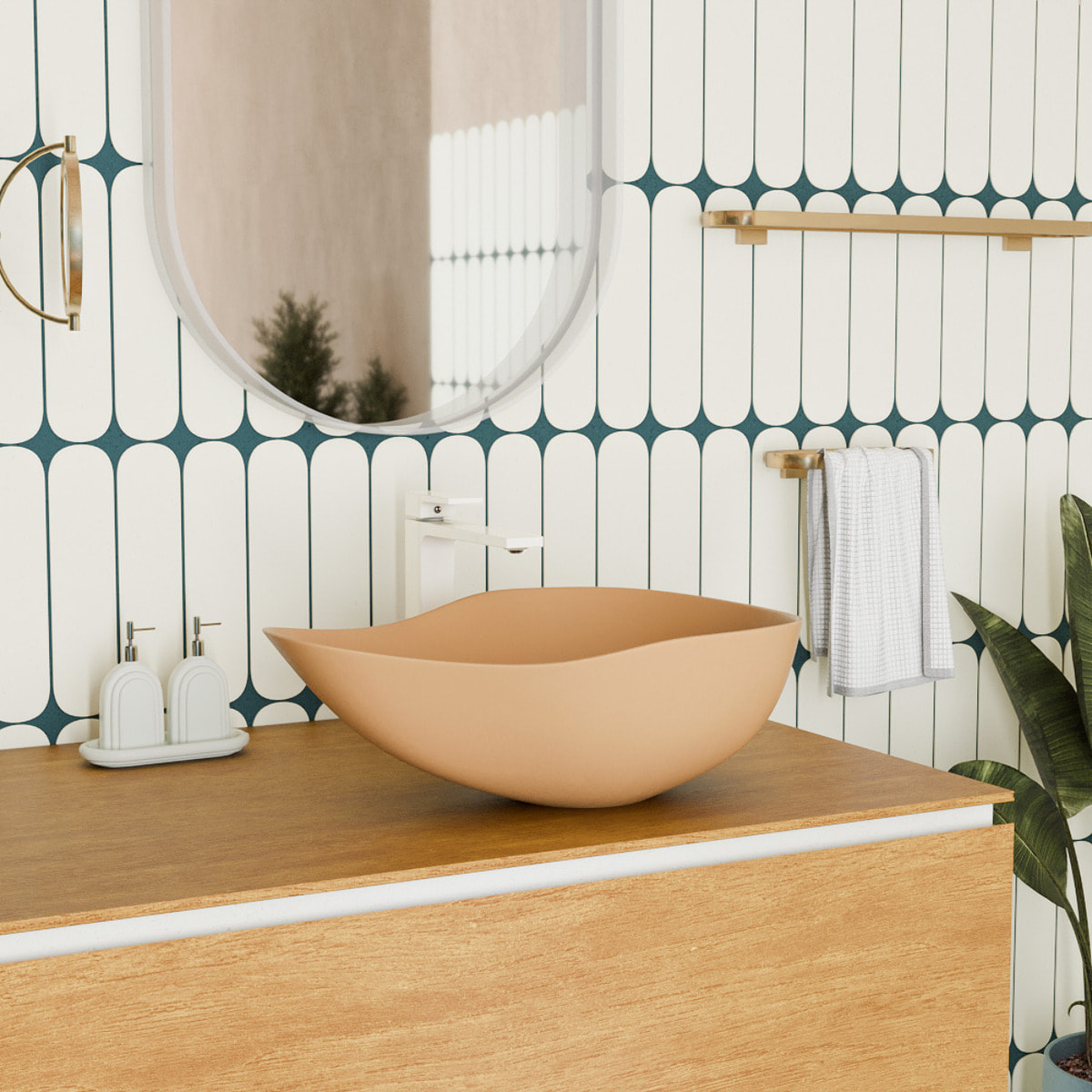 PixL 51 x 38 x 19 cm vasque à poser Infinitio, sans trop-plein, moka (CEPX5038MOM)