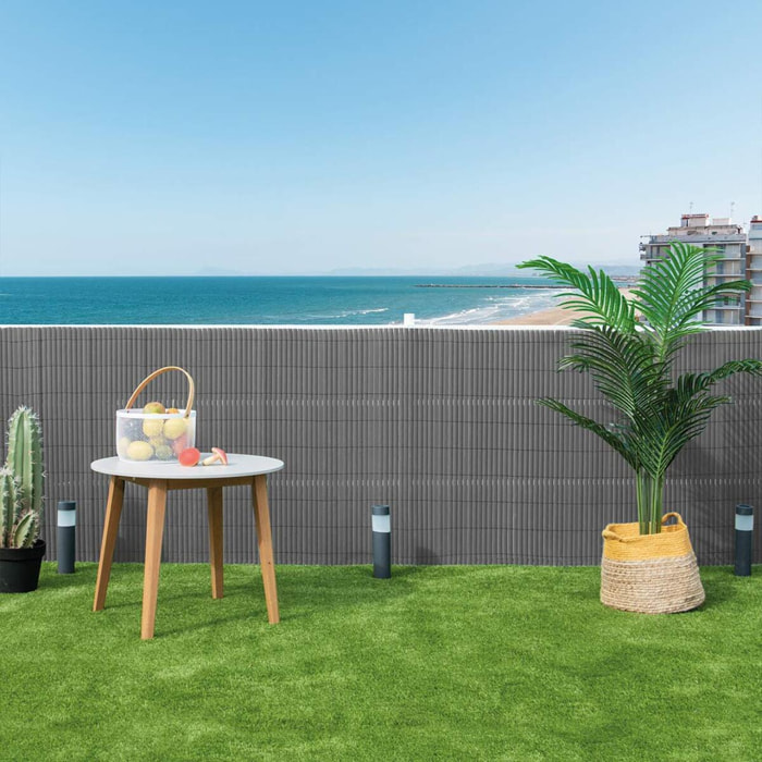 Cañizo Pvc Essential Recycane Doble Cara 20mm Piedra