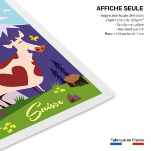 Poster de l'amour des alpes suisse Affiche seule